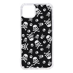 Skull-crossbones-seamless-pattern-holiday-halloween-wallpaper-wrapping-packing-backdrop Iphone 14 Plus Tpu Uv Print Case by Ravend