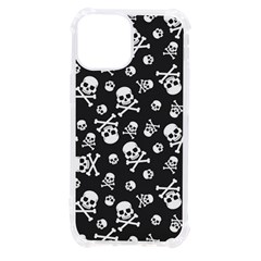 Skull-crossbones-seamless-pattern-holiday-halloween-wallpaper-wrapping-packing-backdrop Iphone 13 Mini Tpu Uv Print Case by Ravend