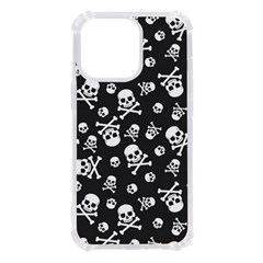 Skull-crossbones-seamless-pattern-holiday-halloween-wallpaper-wrapping-packing-backdrop Iphone 13 Pro Tpu Uv Print Case by Ravend