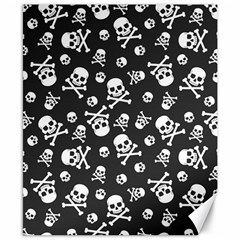 Skull Crossbones Seamless Pattern Holiday-halloween-wallpaper Wrapping Packing Backdrop Canvas 8  X 10  by Ravend