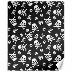 Skull Crossbones Seamless Pattern Holiday-halloween-wallpaper Wrapping Packing Backdrop Canvas 16  X 20  by Ravend