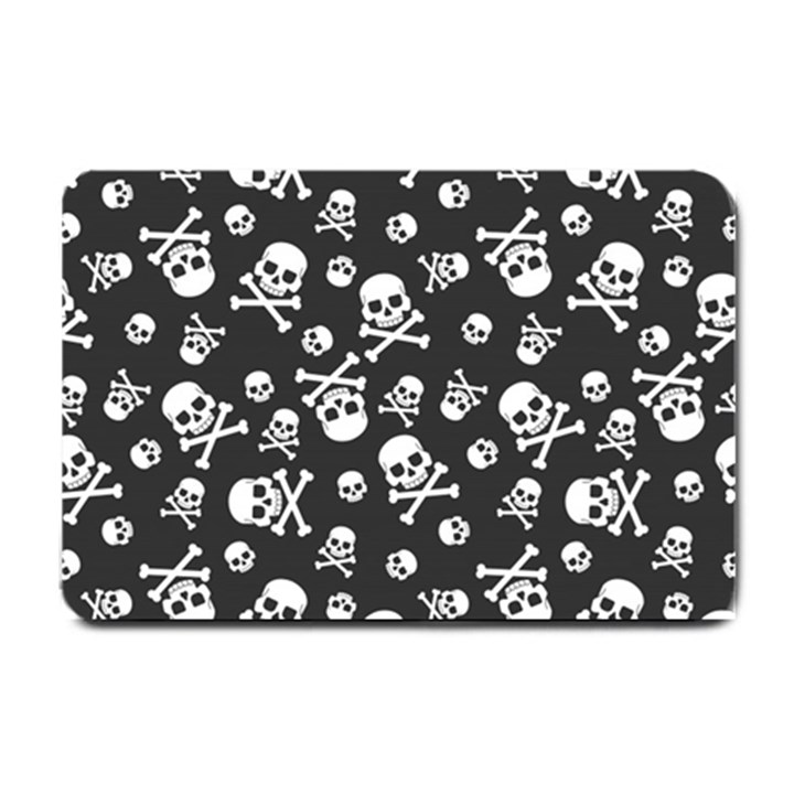 Skull Crossbones Seamless Pattern Holiday-halloween-wallpaper Wrapping Packing Backdrop Small Doormat