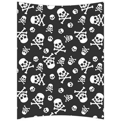 Skull Crossbones Seamless Pattern Holiday-halloween-wallpaper Wrapping Packing Backdrop Back Support Cushion by Ravend