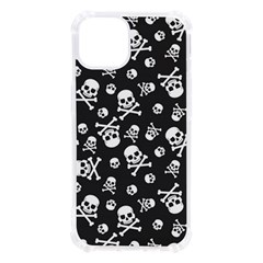 Skull Crossbones Seamless Pattern Holiday-halloween-wallpaper Wrapping Packing Backdrop Iphone 13 Tpu Uv Print Case by Ravend