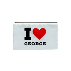 I Love George Cosmetic Bag (small) by ilovewhateva