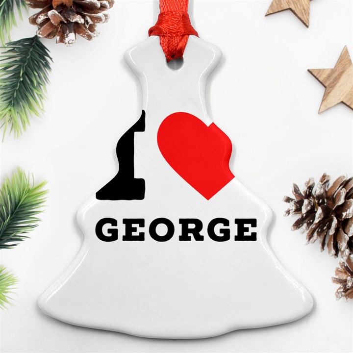 I love george Christmas Tree Ornament (Two Sides)