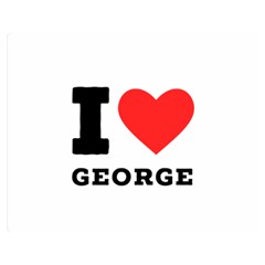 I Love George Premium Plush Fleece Blanket (medium)