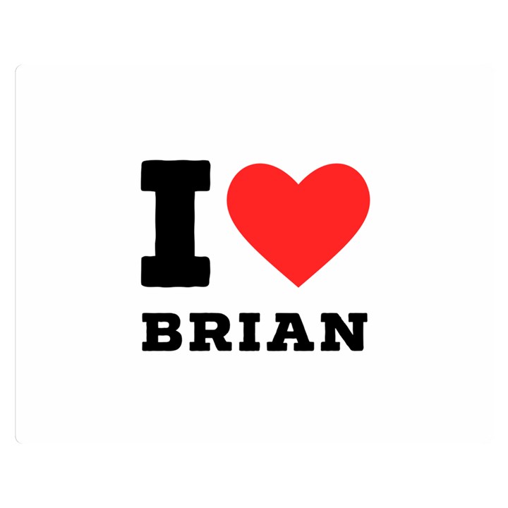 I love brian Two Sides Premium Plush Fleece Blanket (Medium)