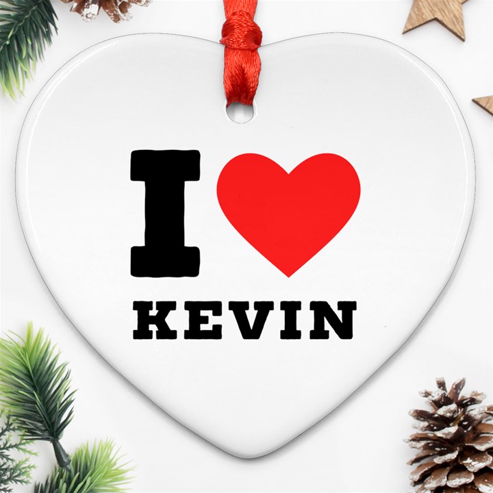 I love kevin Heart Ornament (Two Sides)