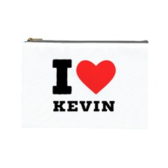 I Love Kevin Cosmetic Bag (large) by ilovewhateva