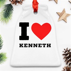 I Love Kenneth Bell Ornament (two Sides) by ilovewhateva