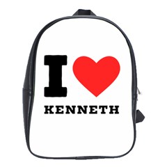 I Love Kenneth School Bag (xl) by ilovewhateva