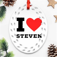 I love steven Ornament (Oval Filigree)