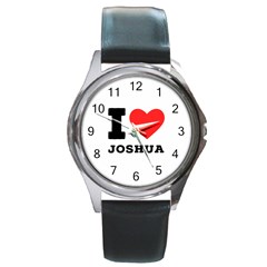 I Love Joshua Round Metal Watch by ilovewhateva