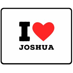 I Love Joshua Two Sides Fleece Blanket (medium) by ilovewhateva