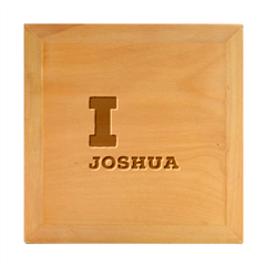 I Love Joshua Wood Photo Frame Cube