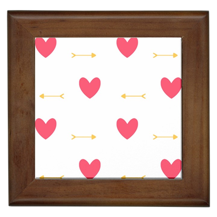 Hearts-36 Framed Tile