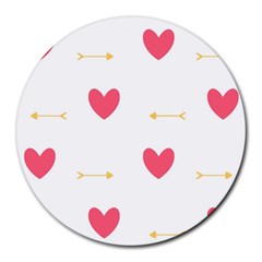 Hearts-36 Round Mousepad by nateshop