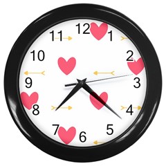 Hearts-36 Wall Clock (black) by nateshop