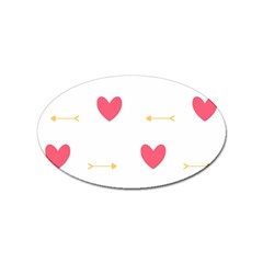 Hearts-36 Sticker (oval) by nateshop