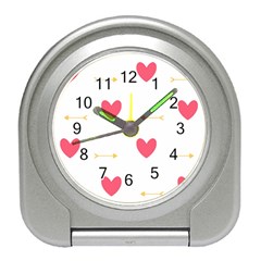 Hearts-36 Travel Alarm Clock by nateshop