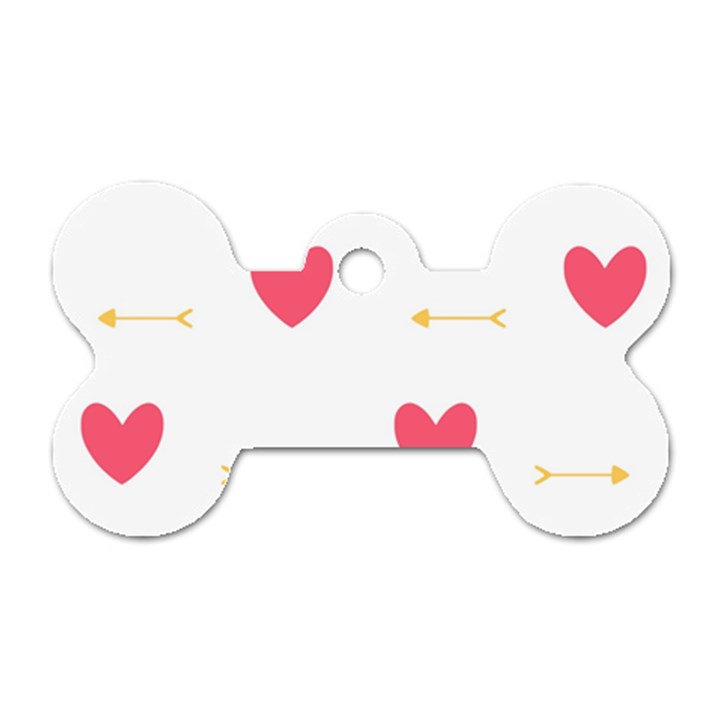 Hearts-36 Dog Tag Bone (One Side)