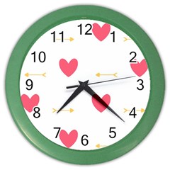 Hearts-36 Color Wall Clock by nateshop