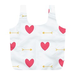 Hearts-36 Full Print Recycle Bag (l) by nateshop