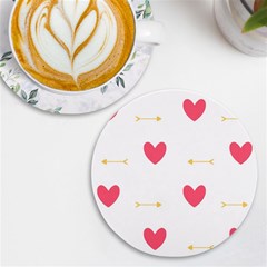 Hearts-36 Uv Print Round Tile Coaster by nateshop