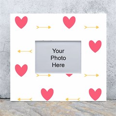 Hearts-36 White Wall Photo Frame 5  X 7 