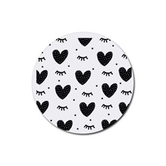 Hearts-57 Rubber Round Coaster (4 Pack) by nateshop