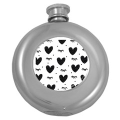 Hearts-57 Round Hip Flask (5 Oz) by nateshop