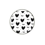 Hearts-57 Hat Clip Ball Marker Front