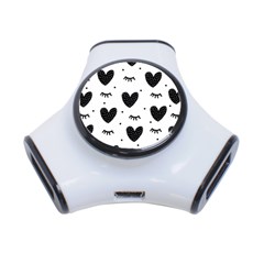 Hearts-57 3-port Usb Hub by nateshop