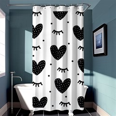 Hearts-57 Shower Curtain 36  X 72  (stall)  by nateshop