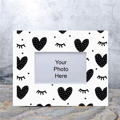 Hearts-57 White Tabletop Photo Frame 4 x6  by nateshop