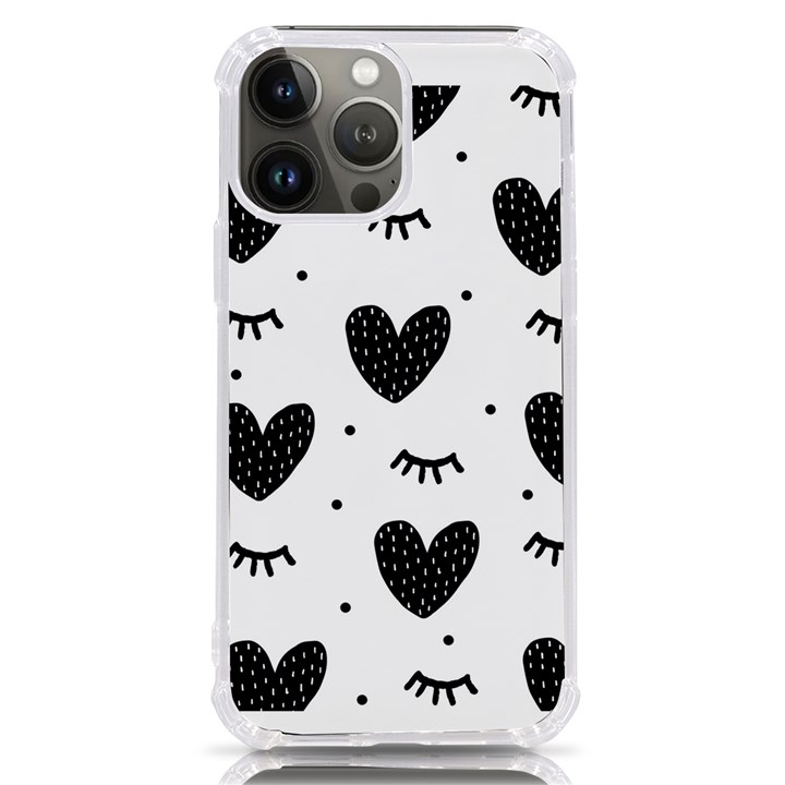 Hearts-57 iPhone 13 Pro Max TPU UV Print Case