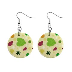 Leaves-140 Mini Button Earrings by nateshop