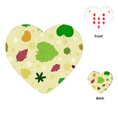 Leaves-140 Playing Cards Single Design (heart) by nateshop