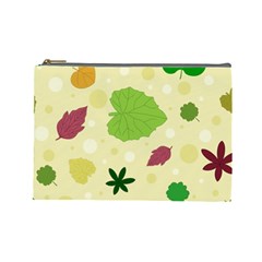 Leaves-140 Cosmetic Bag (large) by nateshop