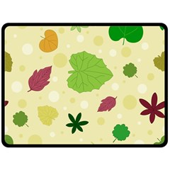 Leaves-140 Fleece Blanket (large) by nateshop