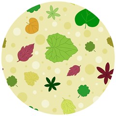 Leaves-140 Wooden Puzzle Round by nateshop