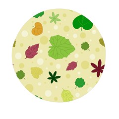 Leaves-140 Mini Round Pill Box (pack Of 5) by nateshop