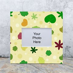 Leaves-140 White Box Photo Frame 4  X 6 