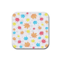 Leaves-141 Rubber Coaster (square) by nateshop