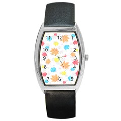 Leaves-141 Barrel Style Metal Watch