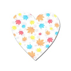 Leaves-141 Heart Magnet by nateshop