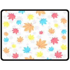 Leaves-141 Fleece Blanket (large)