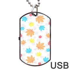 Leaves-141 Dog Tag Usb Flash (two Sides) by nateshop