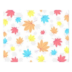 Leaves-141 Two Sides Premium Plush Fleece Blanket (large) by nateshop